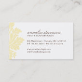 Noble Innenarchitekt-Visitenkarten Visitenkarte (Rückseite)