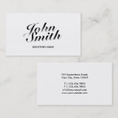 Noble kalligraphische visitenkarte (Vorne/Hinten)