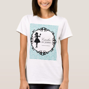 Noble Kuchen-Silhouette-Bäckerei T'Shirt T-Shirt
