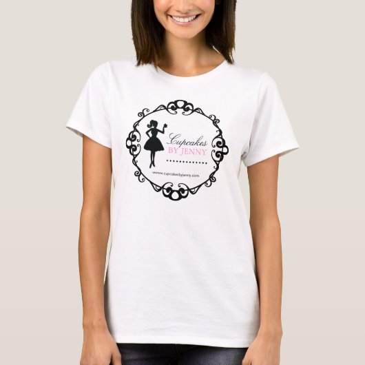 Noble Kuchen-Silhouette-Bäckerei T'Shirt T-Shirt (Vorderseite)