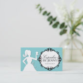 Noble Kuchen-Silhouette-Geschäfts-Karten Visitenkarte (Stehend Vorderseite)