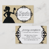 Noble Kuchen-Silhouette-Geschäfts-Karten Visitenkarte (Vorne/Hinten)