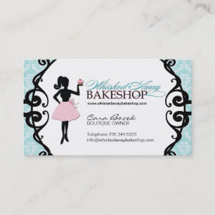 Noble Kuchen-Silhouette-Geschäfts-Karten Visitenkarte
