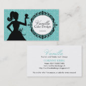 Noble Kuchen-Silhouette-Geschäfts-Karten Visitenkarte (Vorne/Hinten)