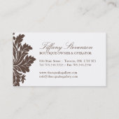 Noble Kuchen-Visitenkarte Visitenkarte (Rückseite)