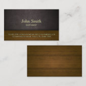 Noble Leder-u. Holz-Buchhalter-Visitenkarte Visitenkarte (Vorne/Hinten)