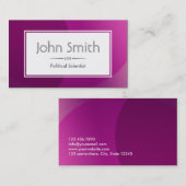 Noble lila politischer visitenkarte (Vorne/Hinten)