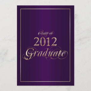 Noble Lila und des Gold2012 graduierte Einladung