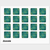 Noble Limon Scroll Aquamarin Danke Aufkleber (Blatt)
