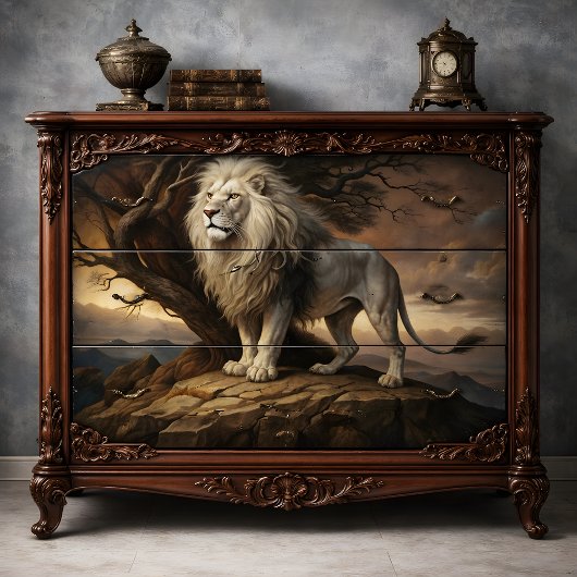 Noble Lion Decoupage Seidenpapier