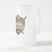 Noble-Löwenschild-Tasse Mattglas Bierglas (VorderseiteRechts)