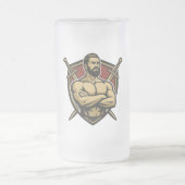 Noble-Löwenschild-Tasse Mattglas Bierglas (Mittel)