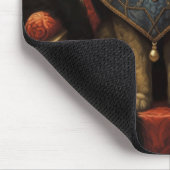 Noble Maine Coon Cat Throne Art Print Mousepad (Ecke)