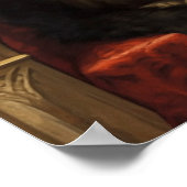 Noble Maine Coon Cat Throne Art Print Poster (Ecke)