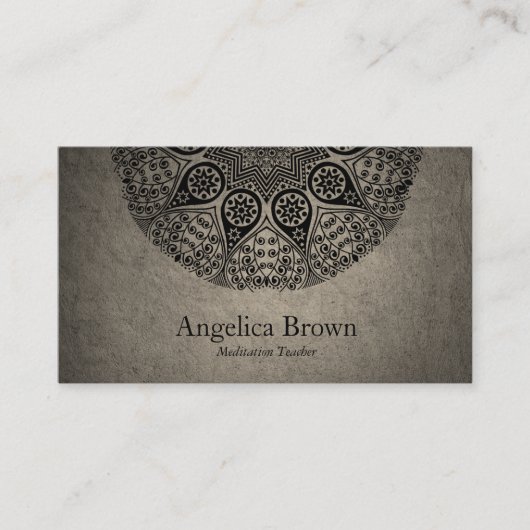 Noble Mandala-Visitenkarte Visitenkarte (Vorderseite)