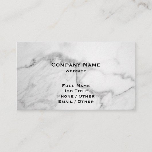Noble MarmorVisitenkarte Visitenkarte (Vorderseite)