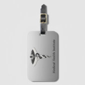 Noble Medical Elegant Klasse Schwarz-weiß Caduceus Gepäckanhänger (Vorderseite Vertikal)