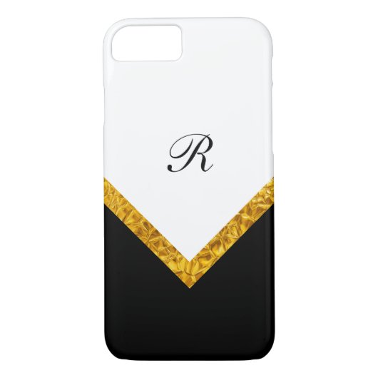 Noble moderne Monogramm-Art Case-Mate iPhone Hülle (Rückseite)