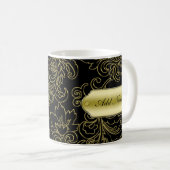 Noble Monogramm-Kaffee-Tassen Kaffeetasse (VorderseiteRechts)