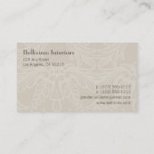 Noble Monogramm Latte Visitenkarte (Rückseite)