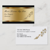 Noble Musikunterricht-Visitenkarten Visitenkarte (Vorne/Hinten)