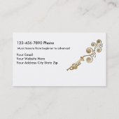 Noble Musikunterricht-Visitenkarten Visitenkarte (Rückseite)