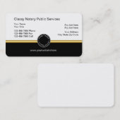 Noble Notars-Visitenkarten Visitenkarte (Vorne/Hinten)