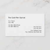 Noble optische Visitenkarten Visitenkarte (Rückseite)