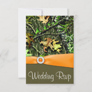 Noble orange Jagd-Camouflage-Hochzeit UAWG Karten