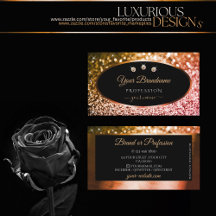 Noble Orange Pink Ombre Glitzer Black and Diamonds