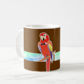 Noble Papageien-Tasse Kaffeetasse (Vorderseite Links)