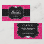 Noble Pink-Damast-Visitenkarte Visitenkarte (Vorne/Hinten)