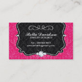 Noble Pink-Damast-Visitenkarte Visitenkarte (Rückseite)