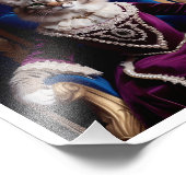 Noble Queen Pet Portrait - Royal Digital Art Fotodruck (Ecke)