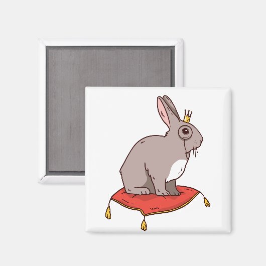 Noble Rabbit Magnet (Vorderseite/Rückseite)