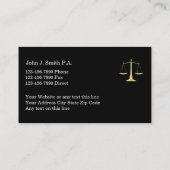 Noble Rechtsanwalts-Visitenkarten Visitenkarte (Rückseite)