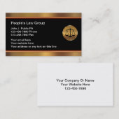 Noble Rechtsanwalts-Visitenkarten Visitenkarte (Vorne/Hinten)