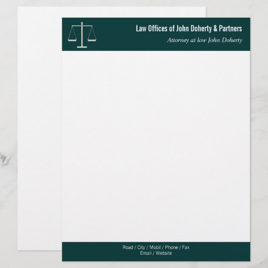 Noble RECHTSANWALTSBÜROS | perfekt Briefkopf (Vorne/Hinten)