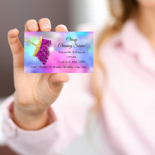 Noble Reinigungs-Service-Mädchen-Goldfuchsie Visitenkarte