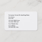 Noble Reinigungs-Visitenkarten Visitenkarte (Rückseite)