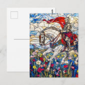 Noble Ritter in Rüstung auf Pferd Postkarte (Vorne/Hinten)
