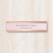 Noble Rosen-Goldschablonen-modernes berufliches Türschild (Vorderseite )