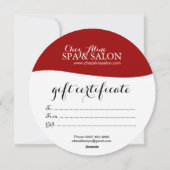 Noble runde Feriengeschenk-Zertifikate Feiertagskarte (Rückseite)