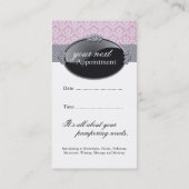 Noble Salon-und Wellness-Center-Geschäfts-Karten Terminkarte (Rückseite)