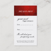 Noble Salon-und Wellness-Center-Geschäfts-Karten Terminkarte (Rückseite)