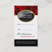 Noble Salon-und Wellness-Center-Geschäfts-Karten Terminkarte (Rückseite)