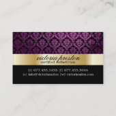 Noble Salon-Visitenkarte Visitenkarte (Rückseite)