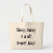 Noble, Sassy, intelligente Zus-Tasche Jumbo Stoffbeutel (Vorne)