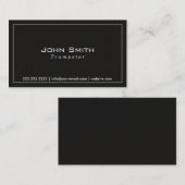 Noble schlichte dunkle Trumpeter-Geschäfts-Karte Visitenkarte (Vorne/Hinten)