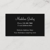 Noble Schmuck-Designer-Imitat-Juwelen Visitenkarte (Rückseite)